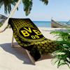 Vibrant BVB Fan Art beach towel Beach towel for vacation photos Outdoor camping Outdoor pool towel Absorbent bath towel swim