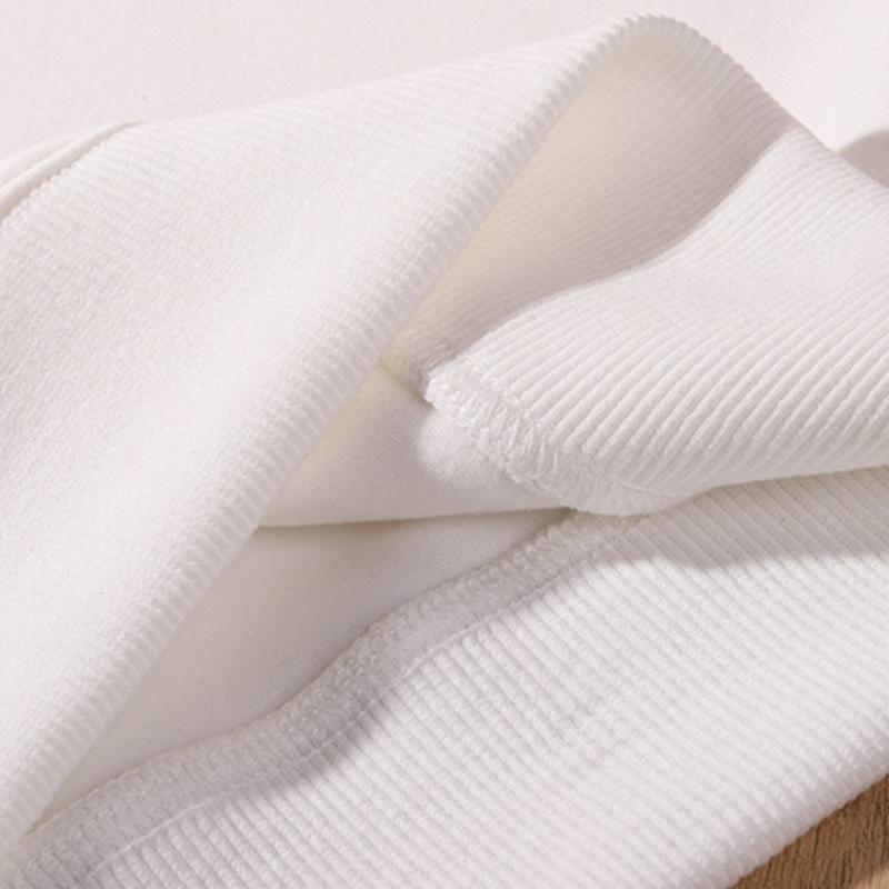 320 г Толстовка с круглым вырезом для мужчин и женщин, осенне-зимняя однотонная свободная футболка большого размера с длинным рукавом