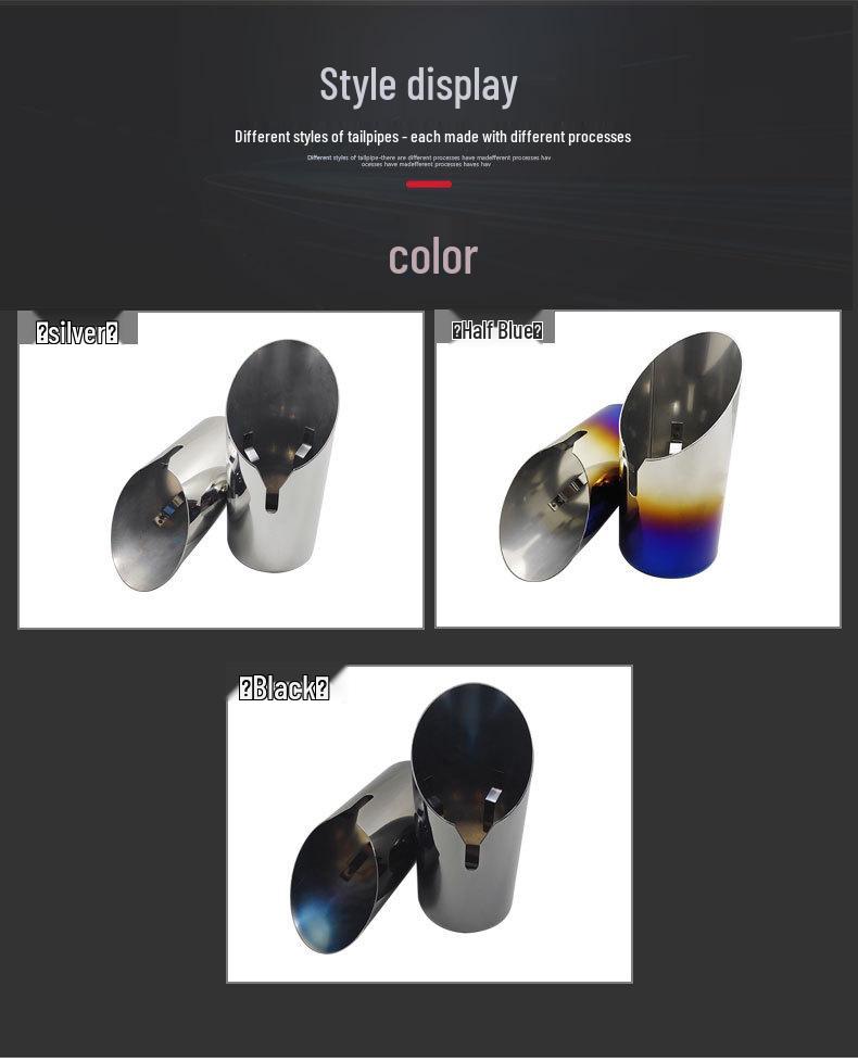 Черная нержавеющая сталь Декоративная насадка выхлопной трубы BMW 3 серии