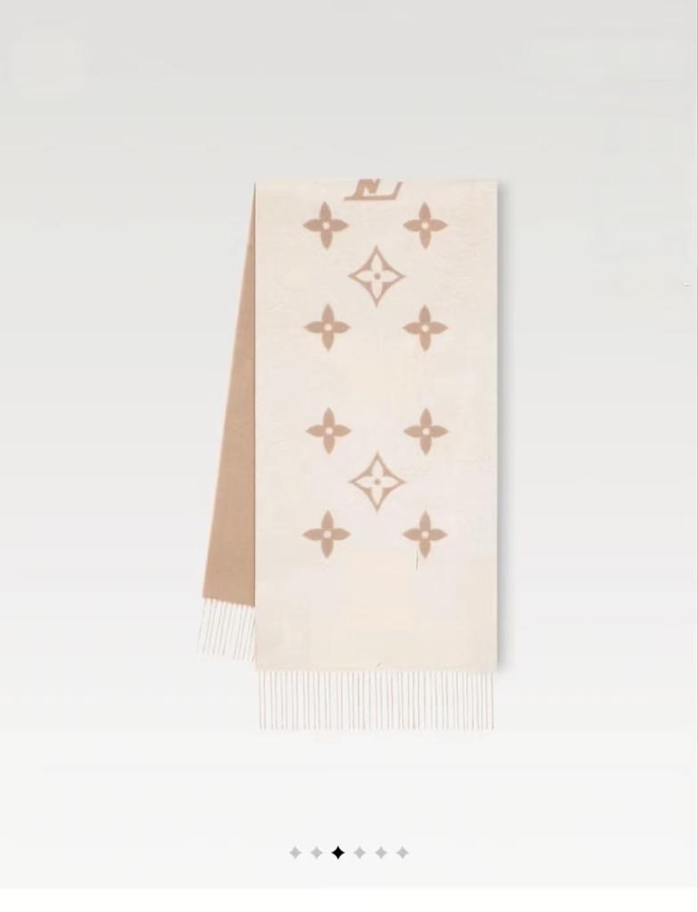 Double-sided Wool Cashmere Scarf Women's High-end Autumn and Winter Presbyopia Letter Shawl