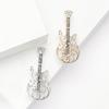 Versatile Creative Alloy Rhinestone Guitar Brooch Exquisite Versatile Women'S Suit Cardigan Corsage Accessories Pin