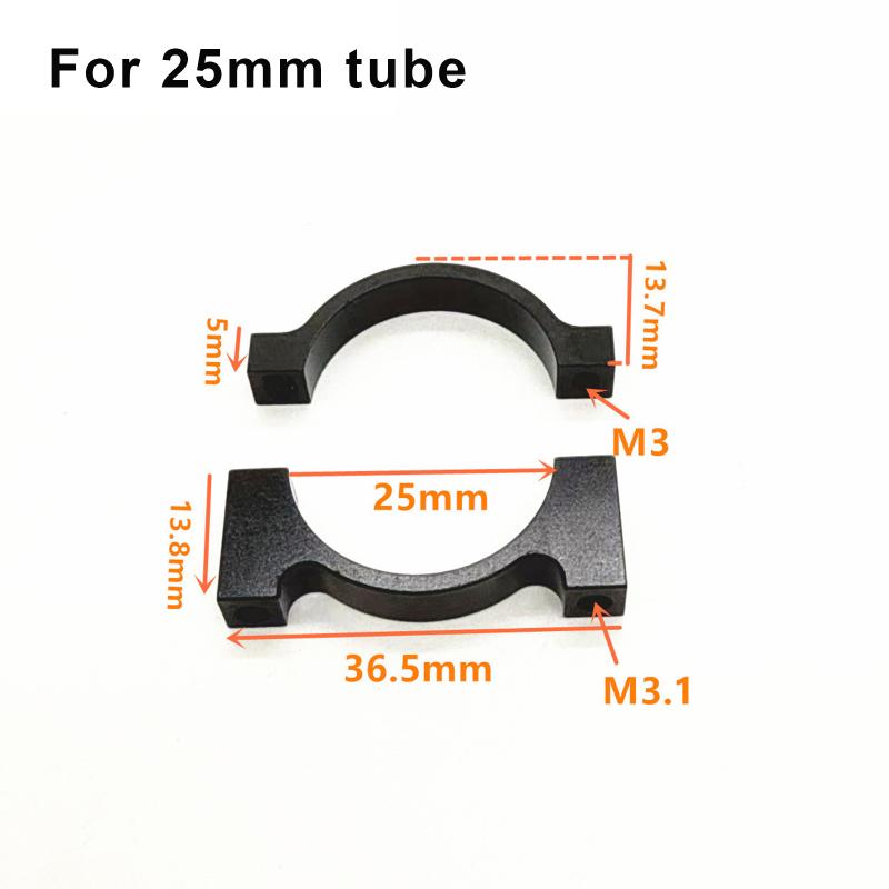 High Precision CNC Aluminum Tube Clamp for 12-30mm Carbon Tubes Sturdy Secure Mount for DIY Drone and RC Model Projects