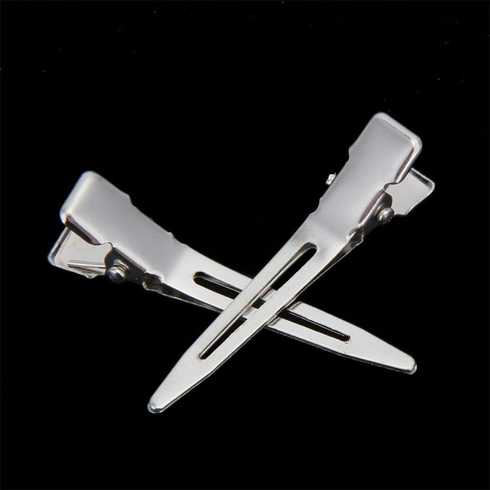 Hairstyling Tools Silver Color Duck Mouth Clip Flat Base Alligator Hair Clip Partition Clip