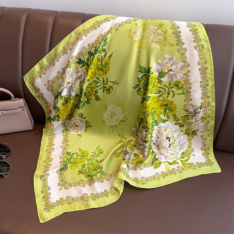 Модные платки, шейные шарфы, женские маленькие шали, бандана, платки на голову 70 см