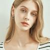 Серьги-пусеты ELLE Jewelry Urban 14K GF, комбинированные, двойное кольцо ELGPEE457