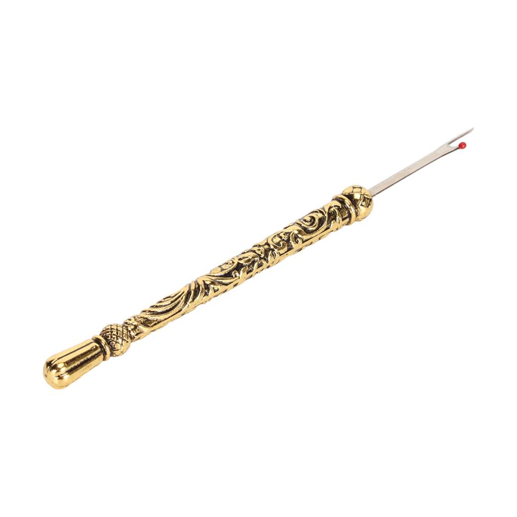 Alloy Sewing Seam Thread Remover for Removing Embroidery Hems Retro Ergonomic Grip Stitch Unpicker Golden