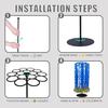 Rotating Medal Display Stand Wall Safety Medal Hanger No Drilling 360 Degrees Spin Holds 45+ Medals Heavy-Duty Metal Base Quick Assembly Sports Awards