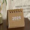 2025 Mini Simple Small Desk Calendar Pocket Portable Calendar Punch Plan Desktop Decoration