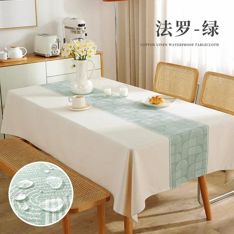 Thickened Cotton Linen Table Mat Household Rectangular Coffee Table Towel Waterproof Oil Proof Wholesale Tablecloth
