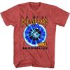 Футболка Def Leppard Adrenalize 92 Мировой тур Официальная Хэви-метал Красный меланж Унисекс футболка