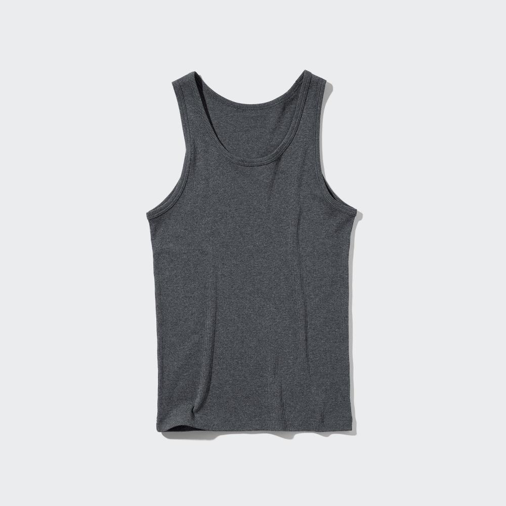 Uniqlo Японский сухой воротник ребристый топ-топ