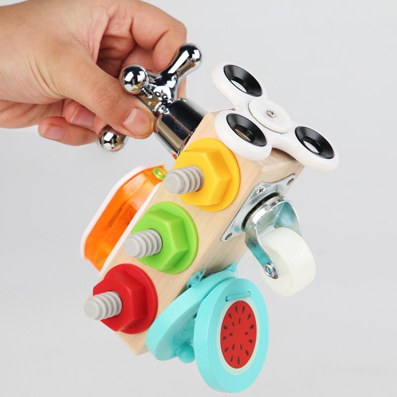 Wooden Busy Nuts Combination Educational Early Learning Toy