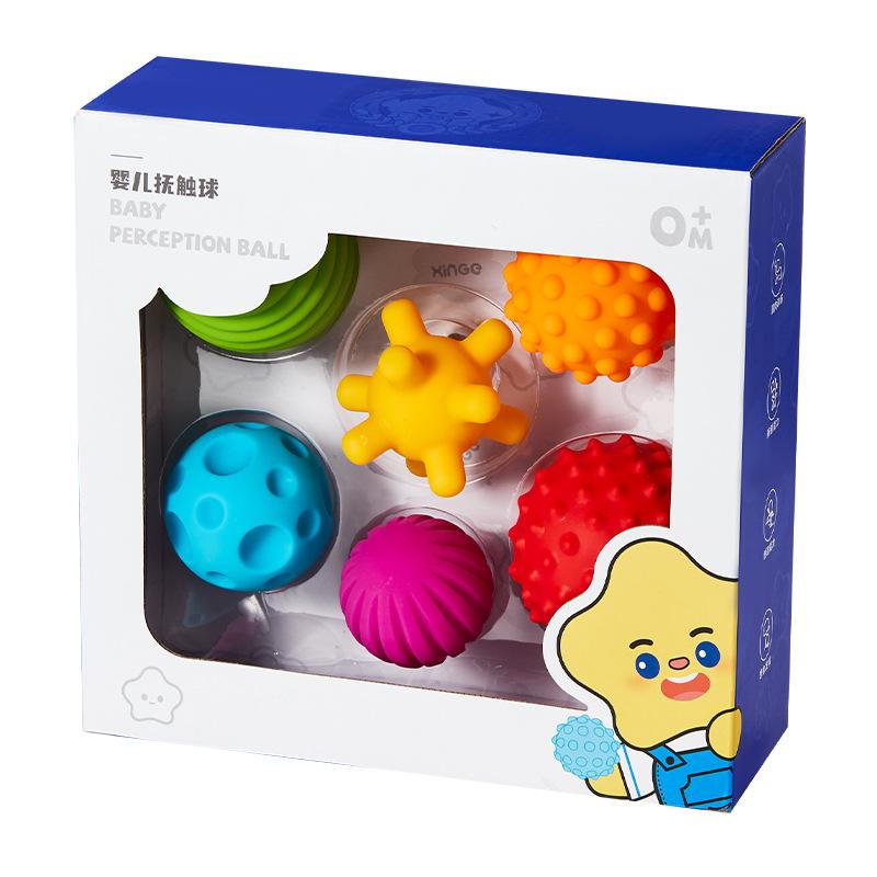 Подарочная игрушка-погремушка для новорожденных, 1 год, успокаивающая подарочная коробка, 0-3 месяца, детский жевательный мяч, массажный мяч