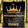 Millionaires Empire Outdoor Customize Your Name Blanket Comfortable Soft Lightweight Multipurpose Blanket For Travel Camping Picnics Sofa Office Bed