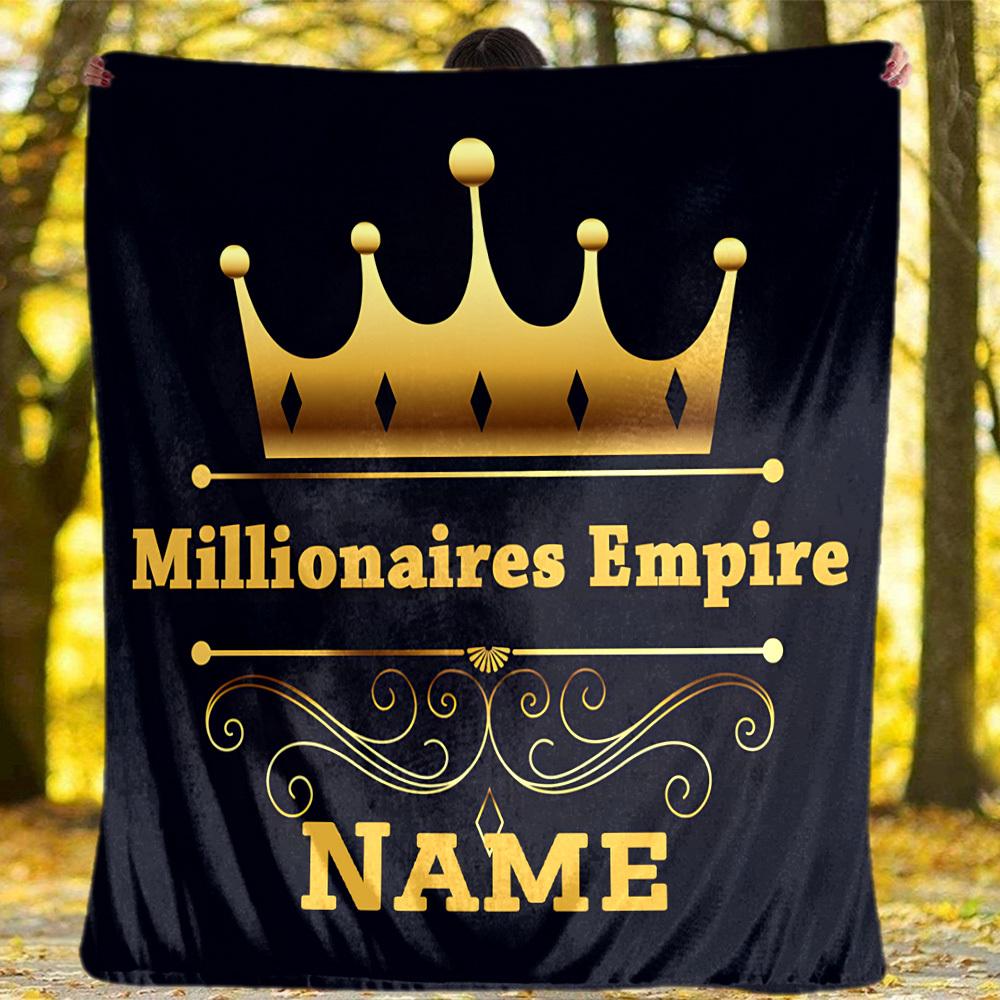 Millionaires Empire Outdoor Customize Your Name Blanket Comfortable Soft Lightweight Multipurpose Blanket For Travel Camping Picnics Sofa Office Bed