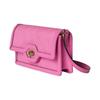 Gucci Luce adjustable shoulder strap turn lock closure canvas and leather shoulder bag mini women's pink