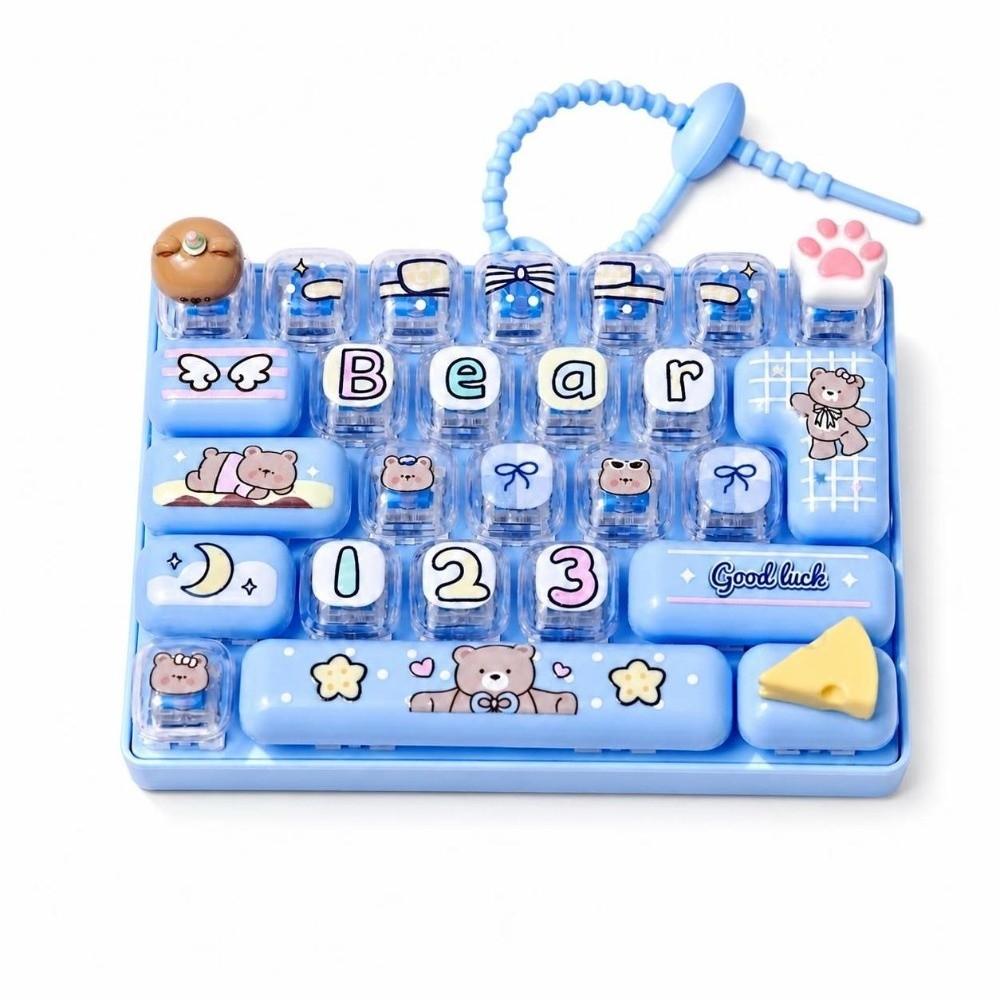 Plastic 26 Key Press Button Toy 26 Key Push Sensory Toy Bag Ornament