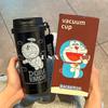 Термос Doraemon из нержавеющей стали, студенческая портативная чашка для воды, офисная кофейная чашка, мультяшная милая прямая чашка для напитков