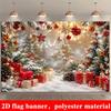 Christmas snow scene themed banner background, suitable for party decoration and interior atmosphere setting