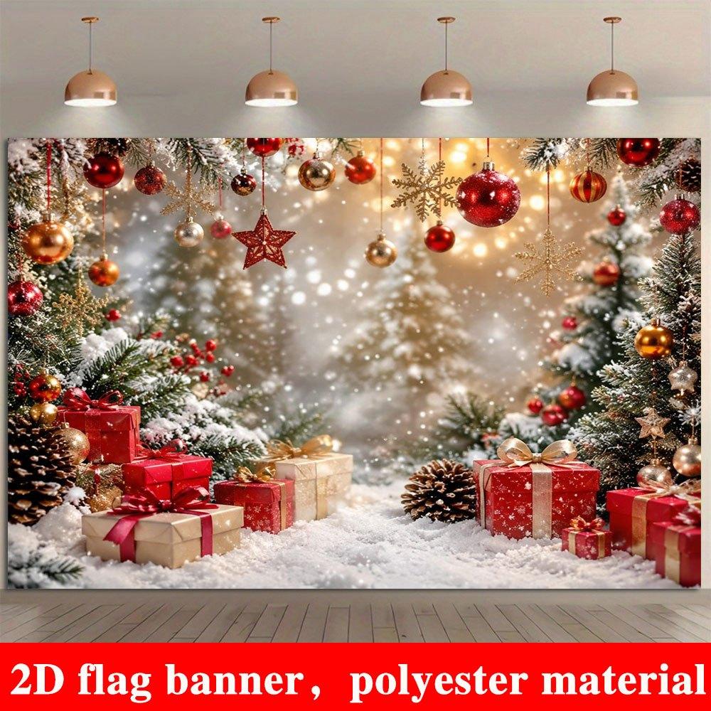 Christmas snow scene themed banner background, suitable for party decoration and interior atmosphere setting