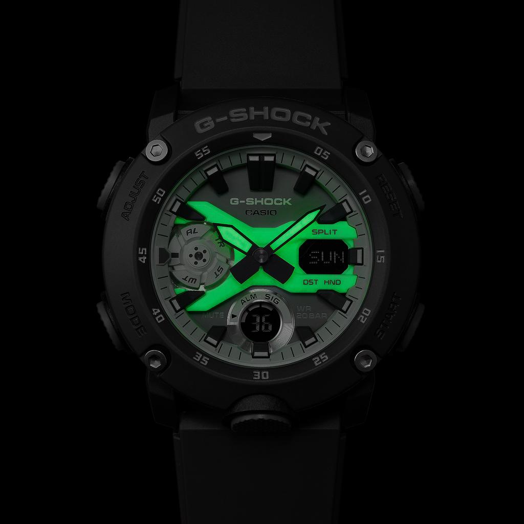 Casio Мужские часы G-SHOCK, смола, водостойкость 200 м, цифровые, ударопрочные, кварцевые, GA-2000HD-8A