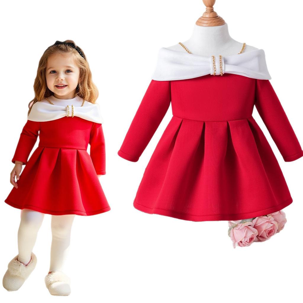 Модное платье для девочек 2025 года, летнее детское милое платье на одно плечо с бретельками