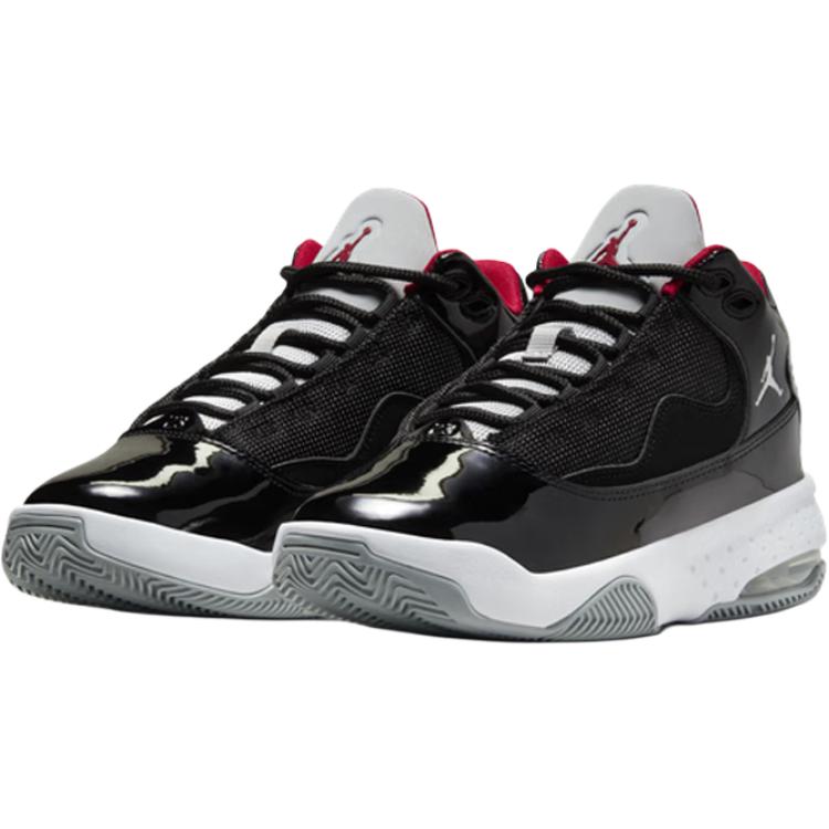 Jordan Max Aura 2 Нескользящие Устойчивые к истиранию Средние Детские Баскетбольные Кроссовки Черные Унисекс CN8094-006