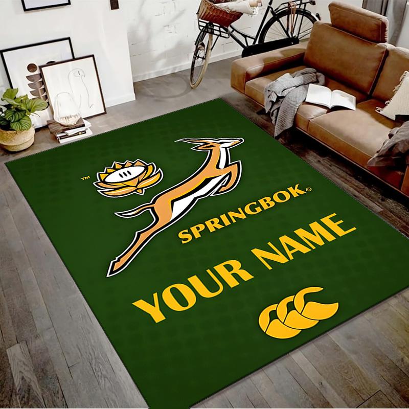 Custom Football Mat Personalized Name, Polyester Washable Indoor Entryway Rug, Gift for Christmas, Easter, Thanksgiving Day