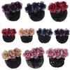 Beaded Mesh Floral For Nurses Crochet Hair Clip Spring Clip Women Bun Net Crystal Hairnet Cover Zircon Flower Bun Snood