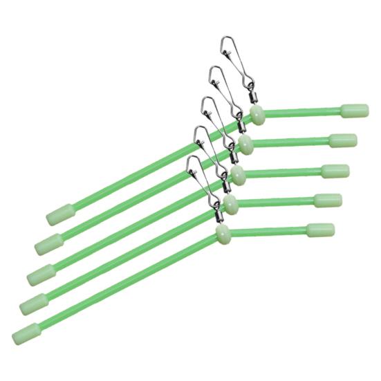 5Pcs Rotatable Hook Luminous Fish Line Lure Connector Balance for Sea Fishing