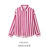 Kaslead New Arrival Women's Clothing Fashion Style Fashion All-Match Linen Blend Stripes Long Sleeves Shirt 3618304