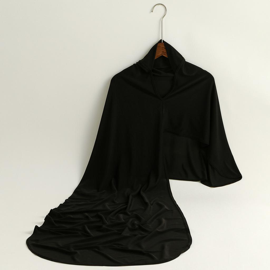 Laven Women Elegant Khimar Modest Muslim Islamic Ramadan Soft Lightweight Jersey Hijab Long Scarf Amira Prayer Abaya Jilbab