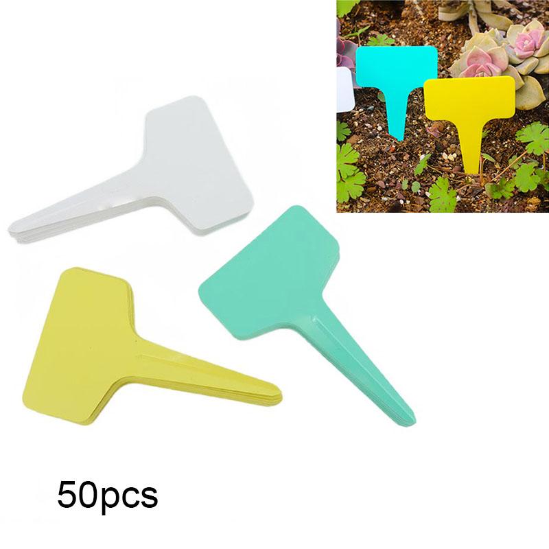 6x10 см белые желтые садовые растения T маркеры водонепроницаемые знаки колышки бирки пластиковые этикетки цветочные знаки горшки пластиковые письменные принадлежности для садоводства