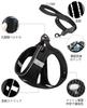 ASMPET Dog Harness and Leash for Small Dogs and Adjustable Collar and Night No Size 3XS Puppies, Breathable, Harness, Anti-Pulling, Comfortable, Soft,