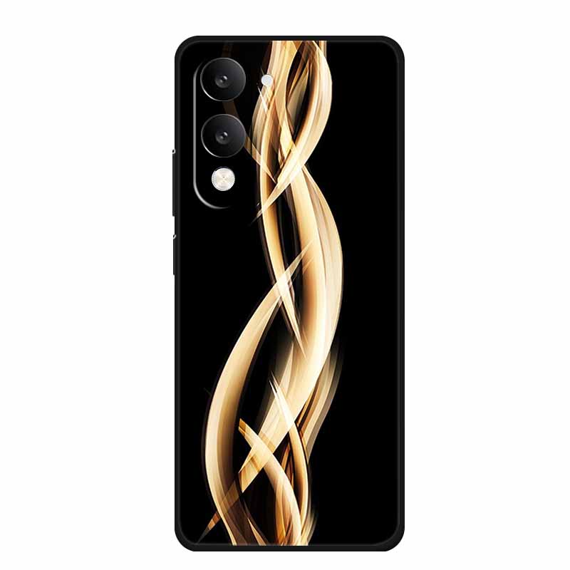 Для Vivo Y29T Y29s Чехол Y 29 T S Чехол Цветы Черный Силикон Мягкая Задняя Крышка Для Vivo Y19s GT 5G iQOO Z10 Lite Чехол для Телефона Funda
