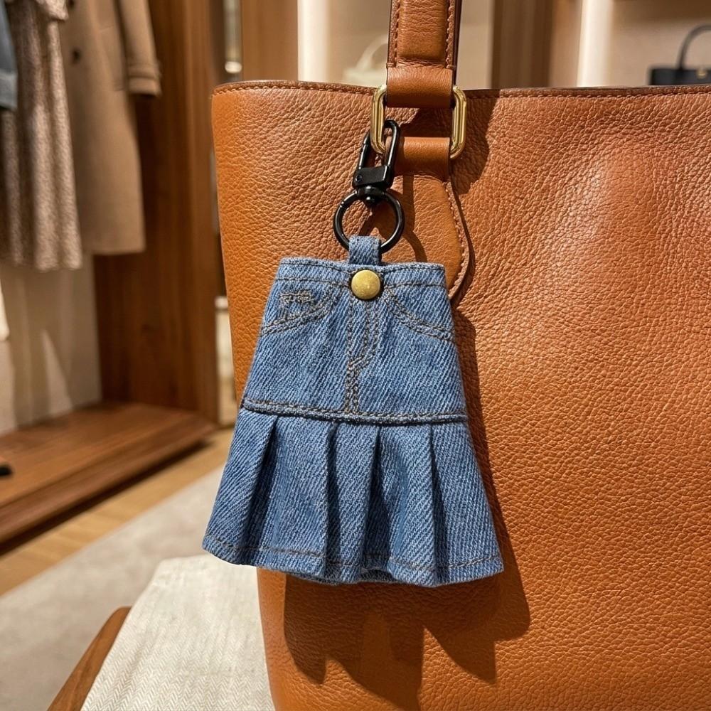 Skirt Mini Denim Jeans Pen Holder Creative Stationery Pouch Cute Keychain Gift