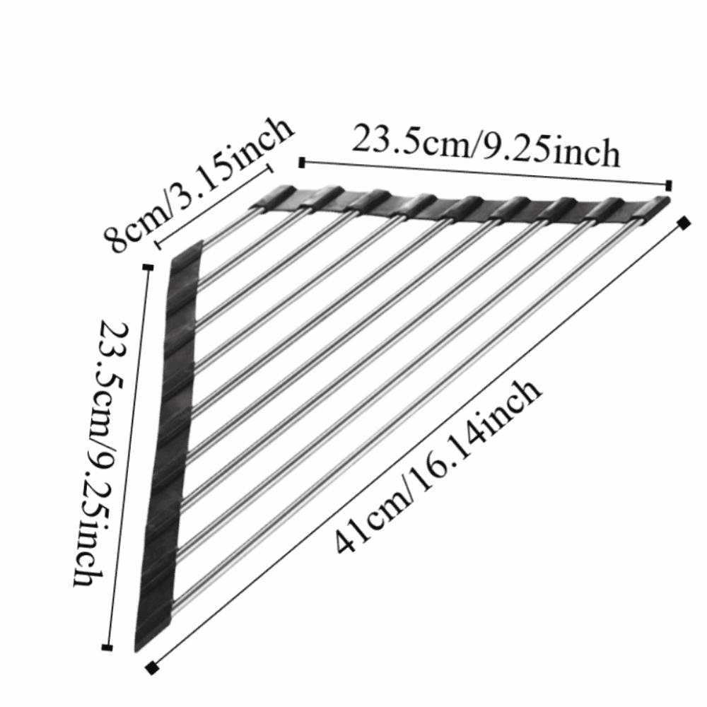 Складная треугольная сушилка для посуды из нержавеющей стали, органайзер для раковины, угловая раковина