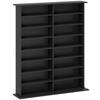 16 Compartment Media Shelf Black