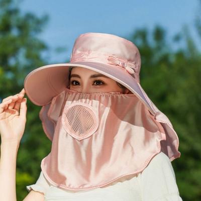 Шляпа от солнца с широкими полями Легкая дышащая Женская шляпа для сбора чая Защита лица Защита от УФ-излучения Шляпа с клапаном на шею Летний сезон