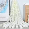 10 Pcs Artificial Flowers Garland 100cm Silk Flowers Fake Wisteria Hanging Flowers Garlands Vine for Party Wedding Garden Decoration