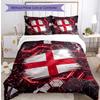 England Football Printed Bedding 3 Piece Set Cozy Breathable Bed Cover Set as Housewarming Holiday Gift