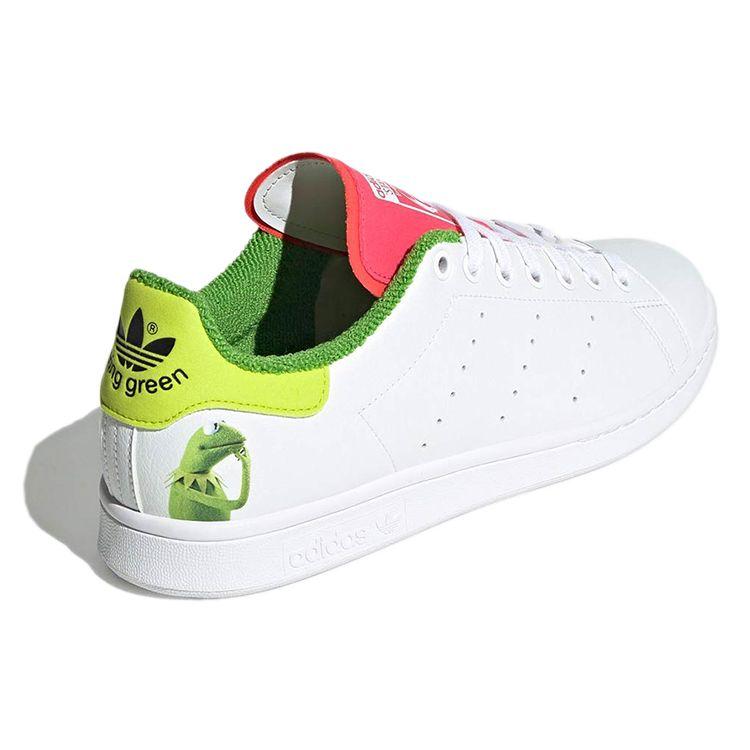 Muppets x adidas Stan Smith Кермит Лягушонок - Розовый Язычок Унисекс Кроссовки Белый Облачно-Белый Pantone GZ3098
