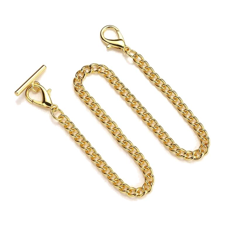 Цепочка для карманных часов Металлический ремень Джинсы Альберт Винтаж Т-образная поясная цепочка Звено Застежка для часов-брелока Аксессуары для карманных часов