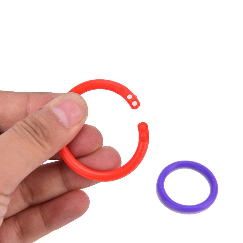 25Pcs Plastic Ring Binder Diy Albums Loose-Leaf Book Hoop Opening Binding Supply
