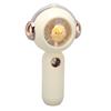 Handheld Fan Creamy White 3 Speed Mode Mist Spray USB Charge Base Design Mini Portable Fan for Home 
