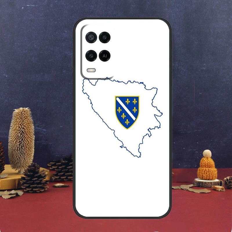 Чехол с флагом Боснии для OPPO A58 A78 A98 A15 A16 A17 A76 A96 A77 A52 A72 A5 A9 A79 A94 A74 A57S A53S A54S
