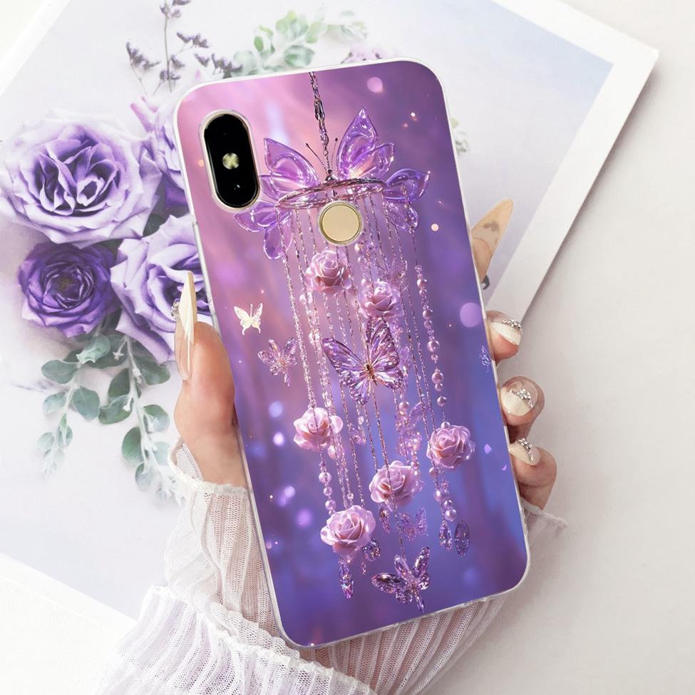Cover For Redmi S2 Case Y2 Transparent Cute Cat Fashion Butterfly Funny Painted Casing For Redmi Y2 M1803E6G M1803E6H M1803E6I