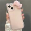 Корейский Милый Розовый Бант 3D Кошачьи Ушки Волнистый Прозрачный Чехол Для iPhone 17 16 15 14 13 Pro Max Прекрасная Эстетика Ударопрочный Мягкий Чехол