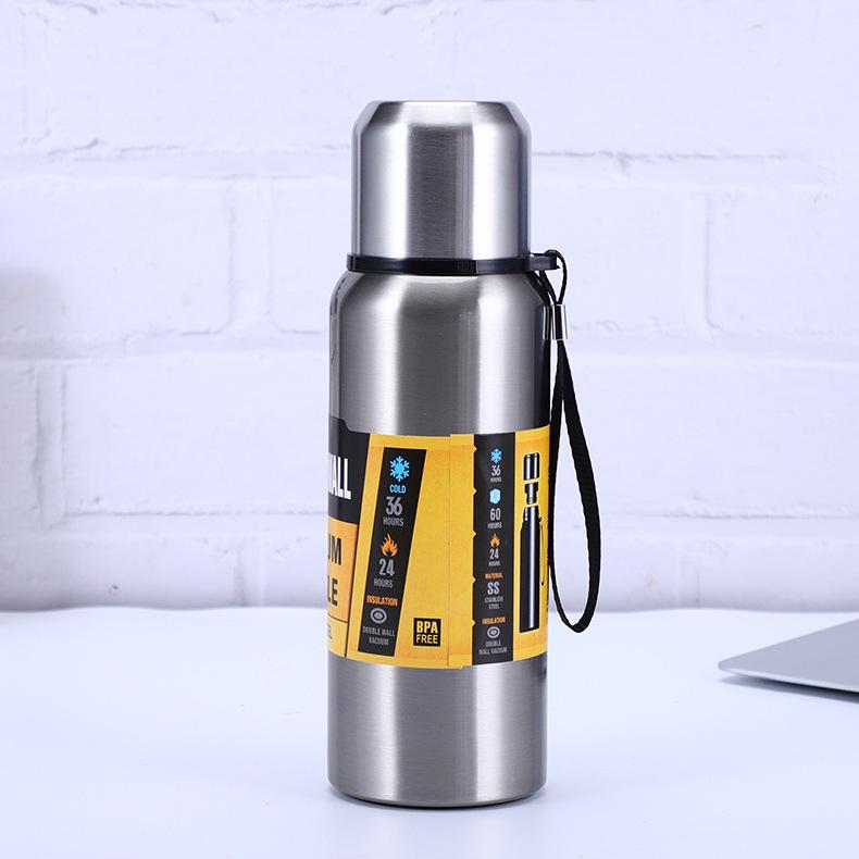 304 Stainless Steel Vacuum Insulated Bottle Large Capacity Leakproof Thermos