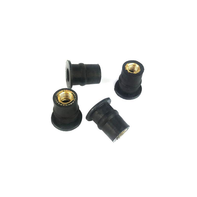 10/20/50/100 Pcs M5 Rubber WellNut 5mm Metric Motorcycle Windscreen Well Nut Wellnuts Brass NUTS For Windscreens Fairings Cowl